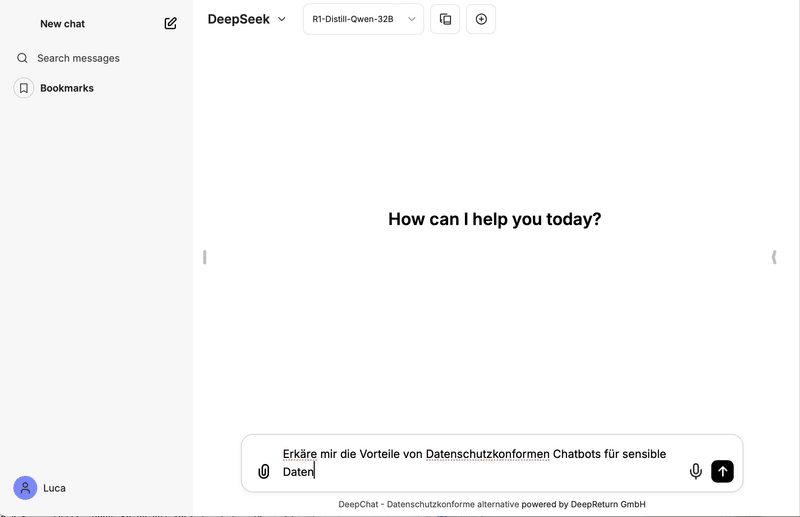 DeepChat Support und Unternehmensintegration
